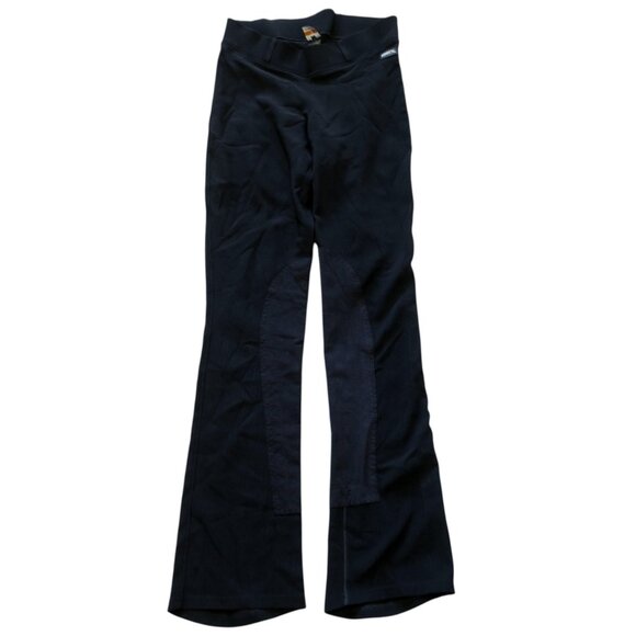 Kerrits Pants - Kerrits Riding Pants Black Breeches Pull On Stretch Microcord Equestrian Medium